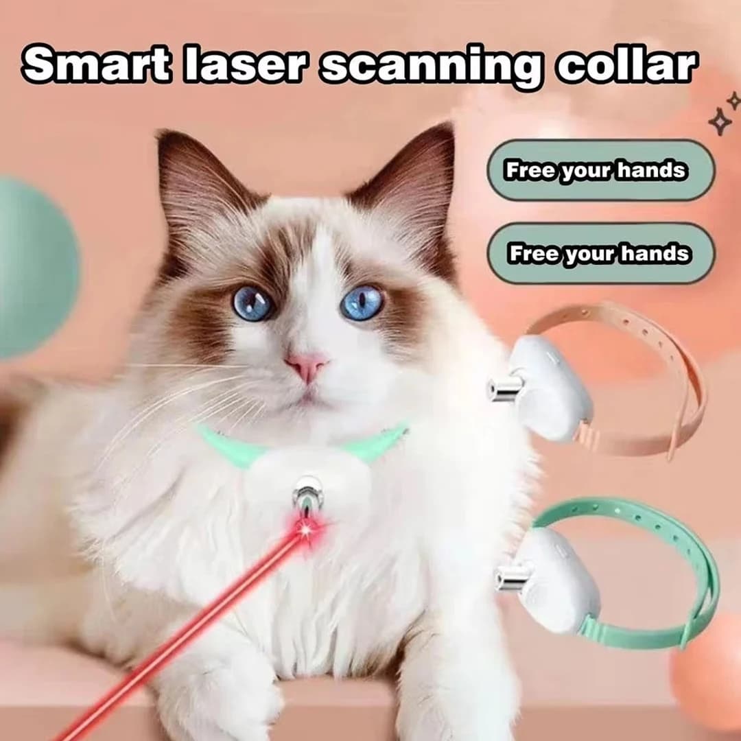 Rechargeable Laser Cat Teasing Collar Automatic Infrared Interactive Kitten Toy for Relieving Anxiety Pet Supplies - 3