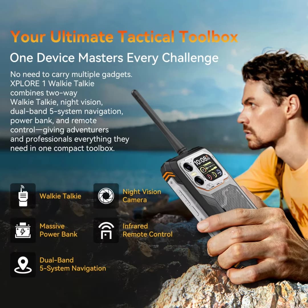 Blackview XPLORE 1 Walkie Talkie Rugged SmartPhone 5G 6.78'' Display 120Hz 20000mAh 64MP Camera 16GB+512GB Android 15 Call Phone - 3