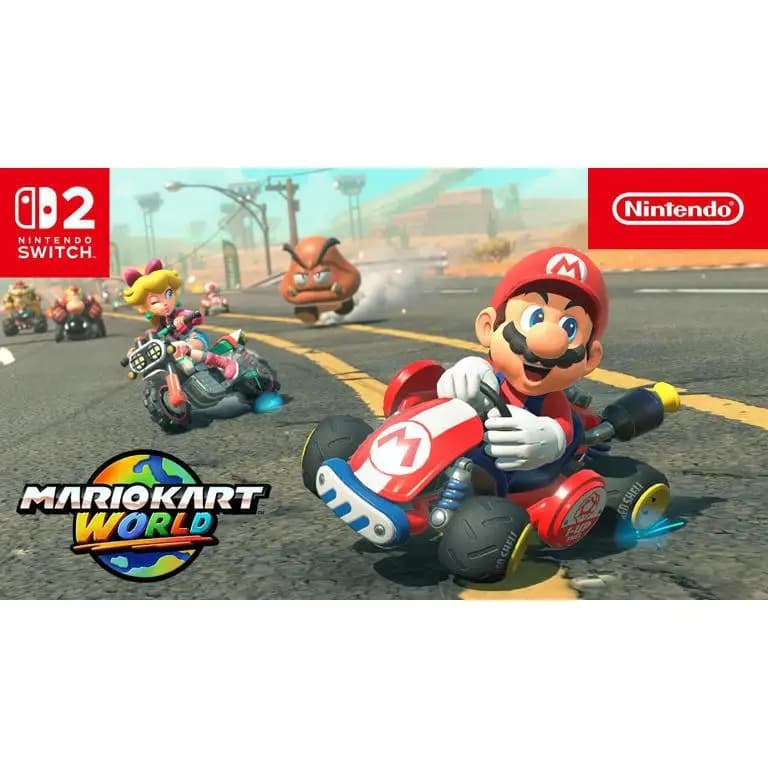 Nintendo Switch 2 Console with Mario Kart World EU - 256GB, 4K support, Joy-Con 2 controllers, HDR, and 120 fps gaming experience, perfect for Nintendo Switch games and accessories. - 4