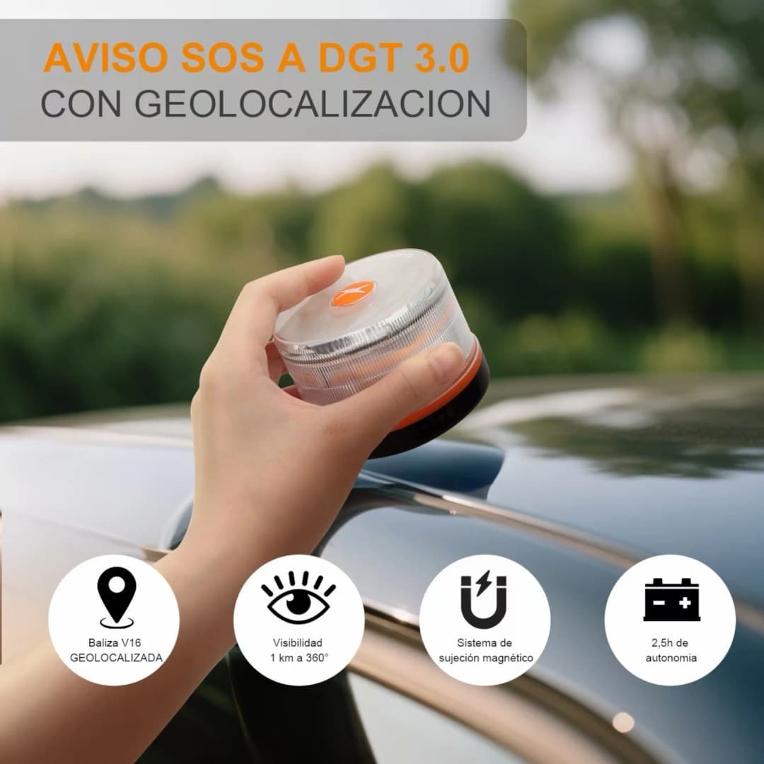 2026 latest version ebox car emergency light approved by dgt, with sim and paid data until 2038, beacon v16 approved by dgt with geolocator, mandatory january 2026, light v16 with geolocation 3.0, approved by dgt 3490 - 3