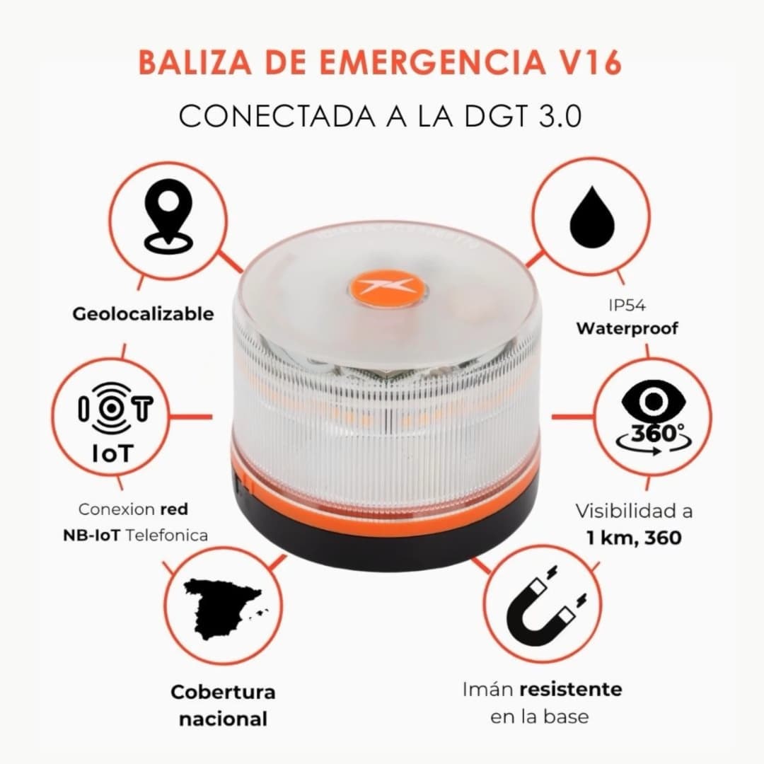 2026 latest version ebox car emergency light approved by dgt, with sim and paid data until 2038, beacon v16 approved by dgt with geolocator, mandatory january 2026, light v16 with geolocation 3.0, approved by dgt 3490 - 2