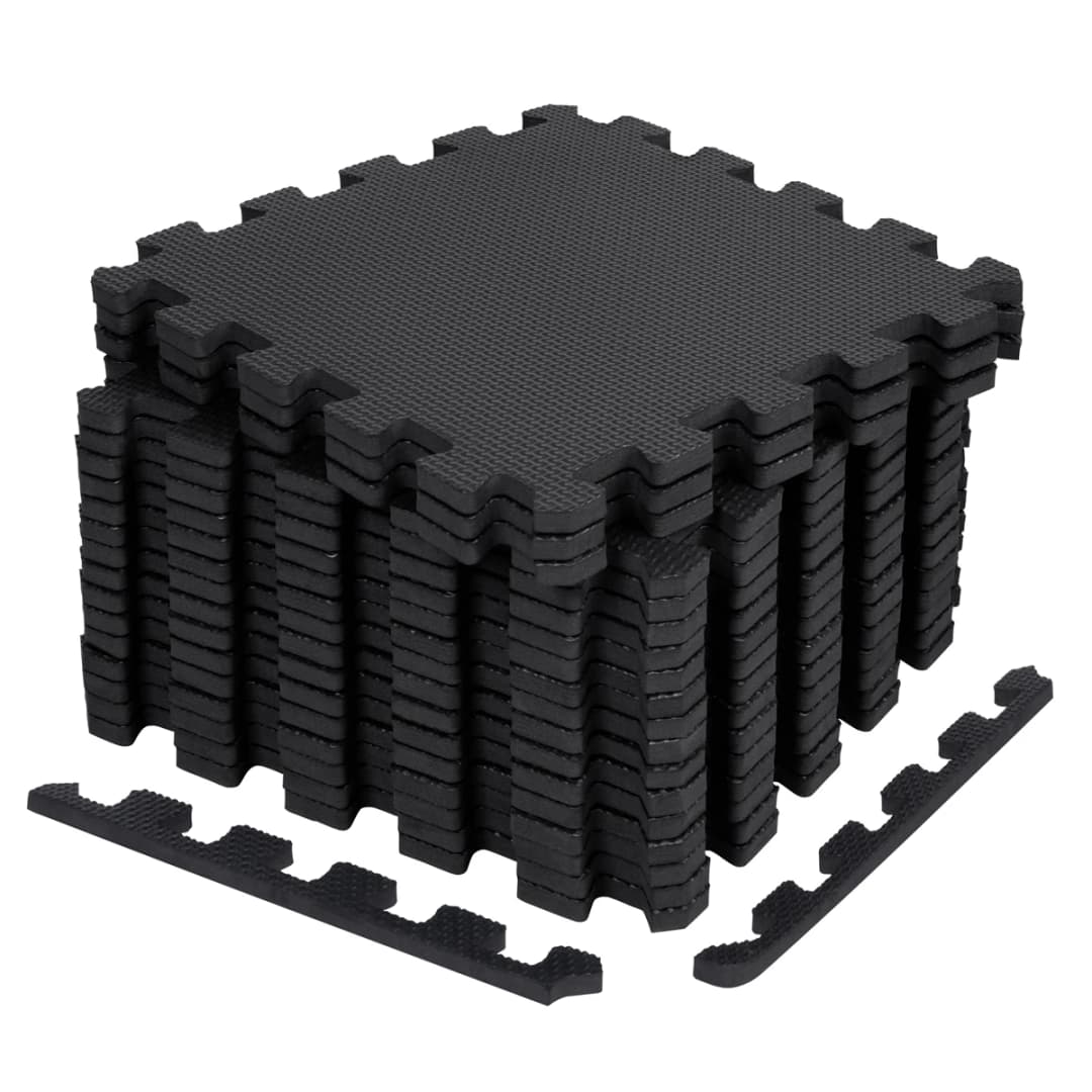 T-lovendo floor gym mat, tatami, for home exercise, sports machines, set of 18 protection pieces, for removable pools, eva rubber puzzle, weights, gym, protective mat, rubber