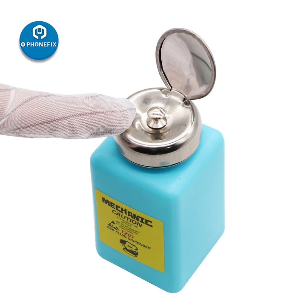 MECHANIC Alcohol Bottle 180ML Plastic Liquid Container for iPhone Repair Motherboard Cleaning ESD Fluid Dispenser Mechanic Tools - 4