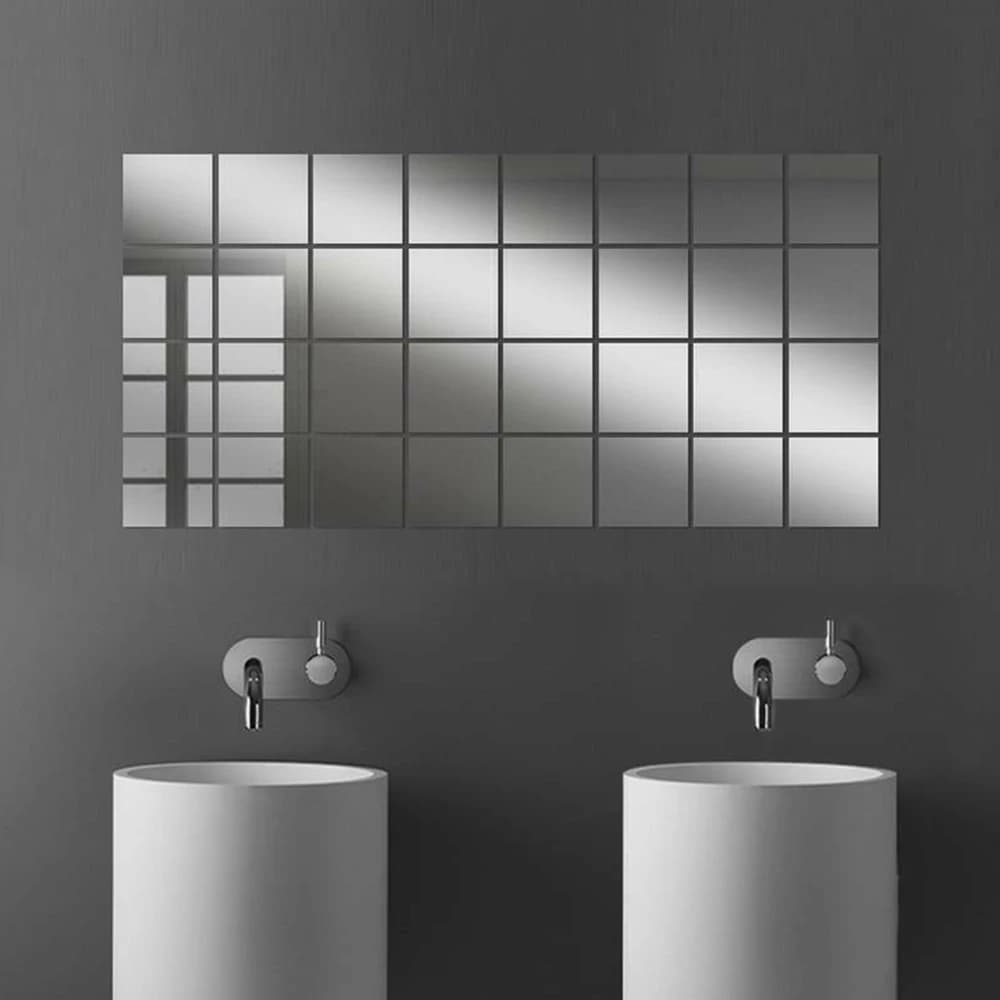 ترقية: 0.2 مللي متر thickness-15x15cm كما مرآة داخل 50 سنتيمتر بلاط الجدار ملصق مربع قلم اللصق الذاتي على ديكور للمنزل سهل التركيب بالجملة - 6