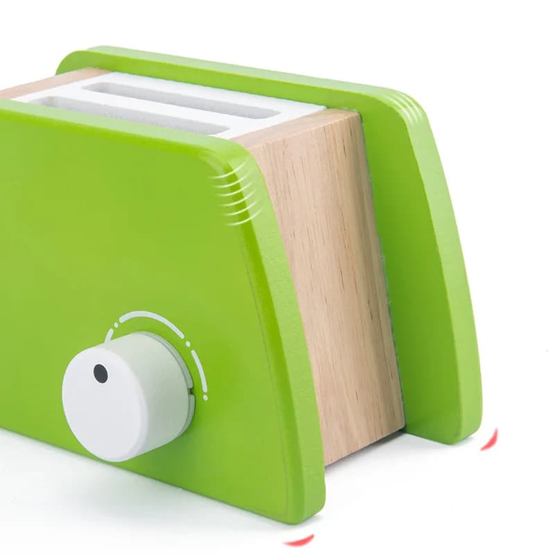DIY Wooden Kitchen Toy Pretend Play Simulation Model Set Coffee Machine Cooking Educational Toys Gift For Children Kids Girls - 3