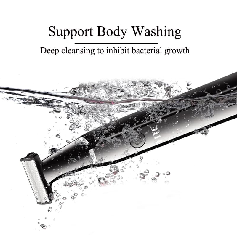 ماكينة تشذيب شعر العانة الكهربائية للرجال من HTC ماكينة تشذيب شعر الجسم ماكينة حلاقة للعناية بالجسم للرجال ماكينة إزالة شعر البكيني قابلة لإعادة الشحن - 3