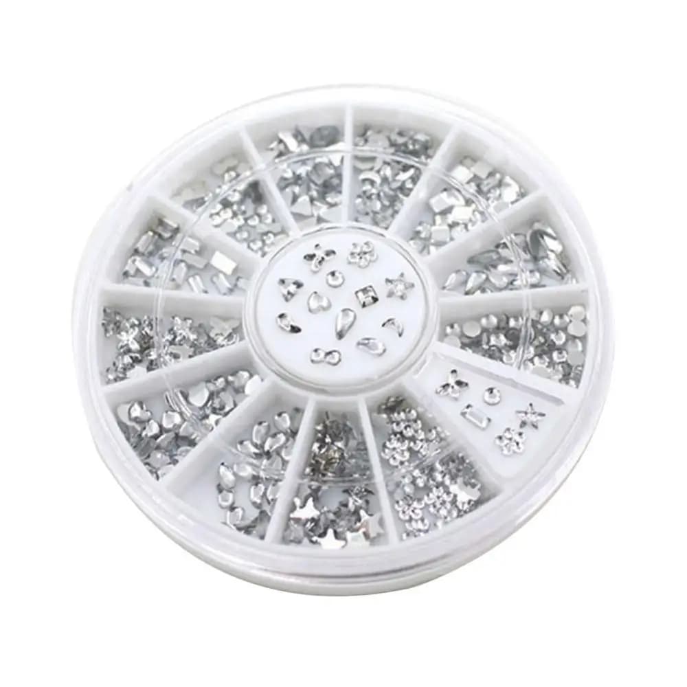 2021 Chic Star Flower Heart Rhinestone Manicure Nail Art Decal Tips Glitters Stickers - 5