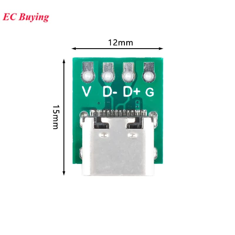 5 قطع TYPE-C USB3.1 16 دبوس أنثى إلى موصل Type C 2.54 ملم محول 16P اختبار لوحة PCB مقبس لنقل كابل سلك البيانات - 5