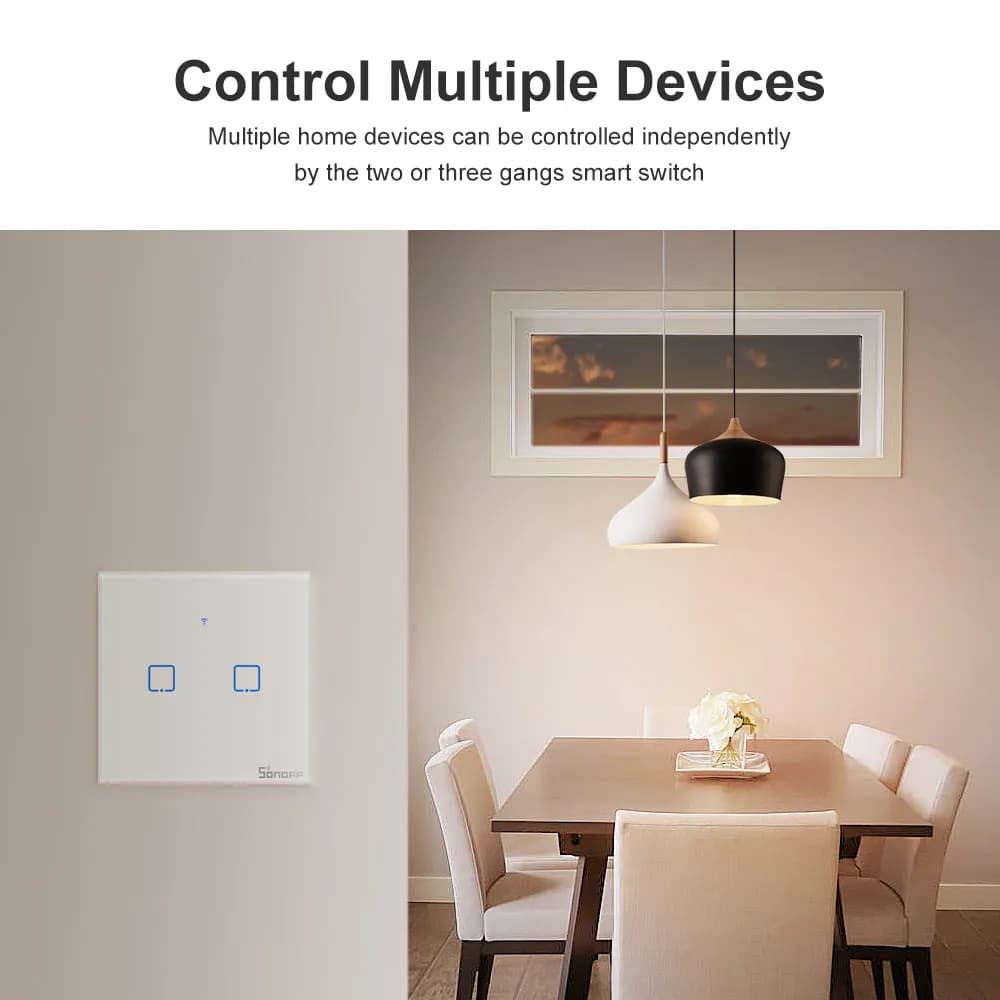 SONOFF T0UK 1/2/3 Gang Smart WiFi Wall Touch Switch SmartHome Smart Scene via eWeLink APP Voice Control via Alexa Google Home - 6
