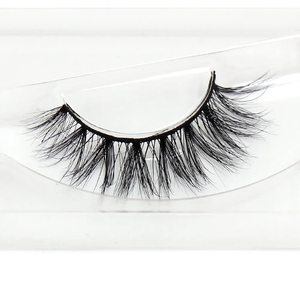 LEHUAMAO 5D Mink Hair False Eyelashes Wispy Cross Natural Mink Lashes Fluffy Eyelash Extension Tools Makeup Handmade Eye lashes - 2