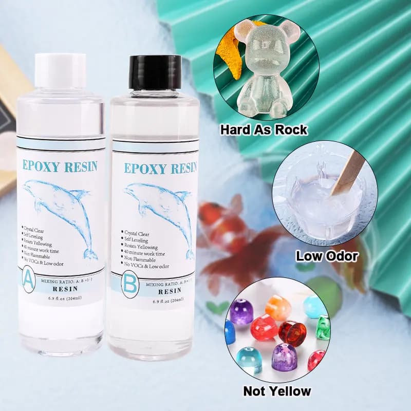 مجموعة صبغة راتنج إيبوكسي مع مسحوق تلوين سائل لصنع إكسسوارات المجوهرات والحرف اليدوية - 2