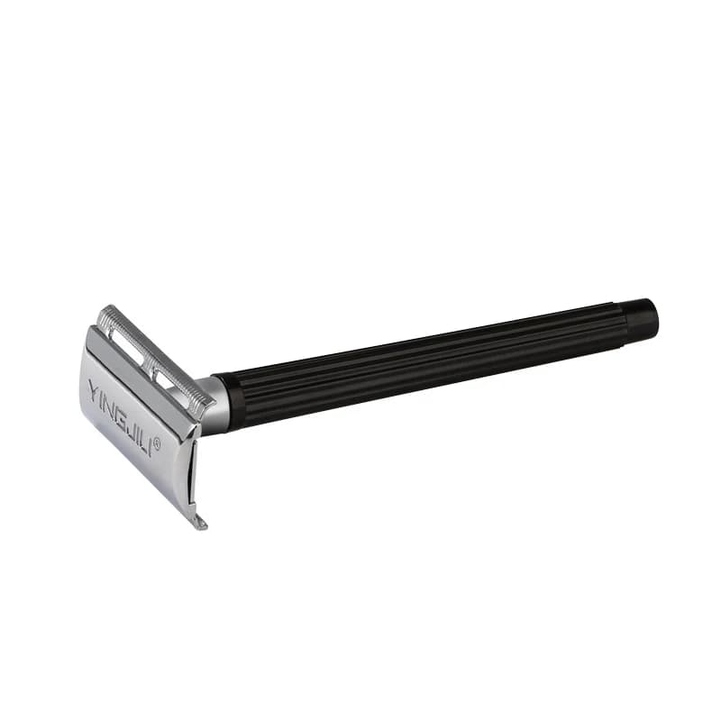 1 Razor Handle + 1 Blade Men Shaving Classic Manual Shaver Double Edges Safety Razors Metal Traditional Shaver - 2