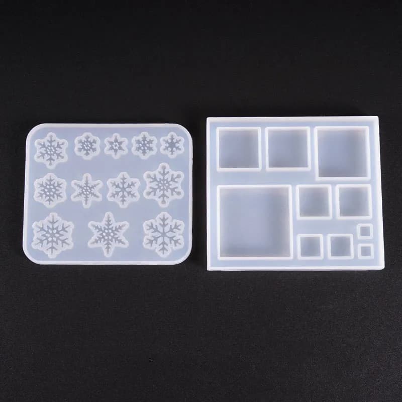 SNASAN Cute Beads Cube Triangle Silicone Mold For Jewelry Earrings Pendant Making Resin UV Epoxy Resin Molds Crafts DIY Tool - 4