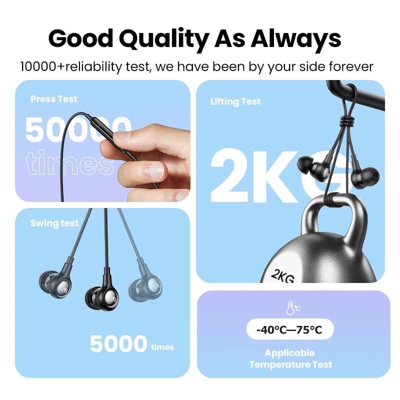 UGREEN Wired Earphone With Microphone In Ear 3.5mm Noise Cancelling USB Type C Lightning Earphones For iPhone 15 Pro Max Xiaomi - 6
