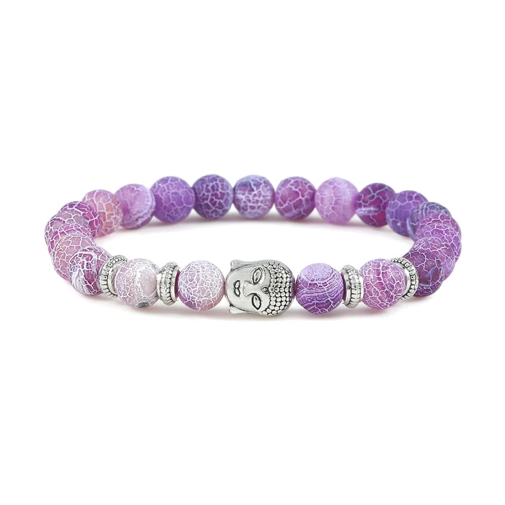 Reiki Tiger Eyes Beaded Buddha Bracelet Natural Stone Bracelet Elastic Rosary Men Women Prayer Charm Yoga Jewelry Gift Pulseras - 2
