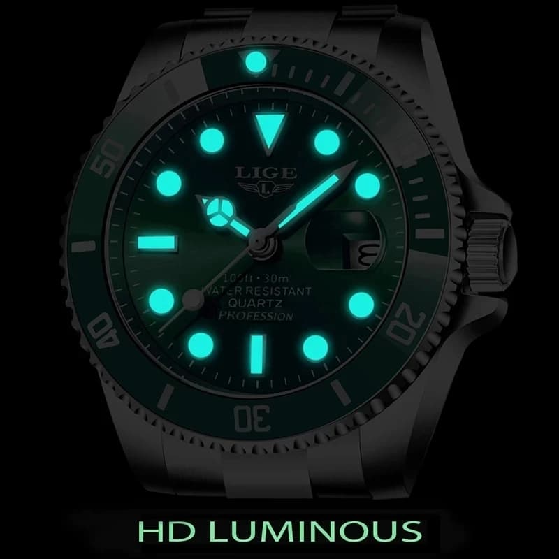 LIGE Fashion Luxury Watches for Men Original Top Brand Casual Sport Stainless Steel Wrist Auto Date Man Watch Clock Reloj Hombre - 3