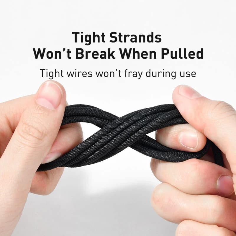 كابلات شحن فائق السرعة Baseus PD بقدرة 240 واط لهواتف iPhone 16 و15 Plus Promax، كابل TypeC إلى USB Type C، متوافق مع Macbook وiPad - 6