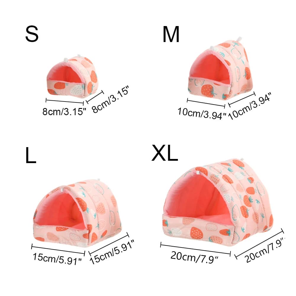 سرير نوم دافئ للحيوانات الصغيرة، قفص صغير للأرانب والسنجاب، عش للخنازير الغينية، بيت للهامستر، بساط ناعم - 6