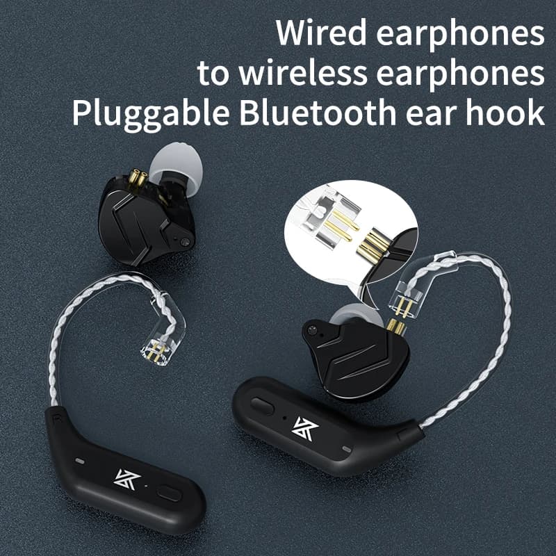 KZ AZ09 Bluetooth 5.2 Wireless Upgrade Cable  HIFI Wireless Ear Hook With Charging Case For KZ TRN CCA Earphones Headset - 6