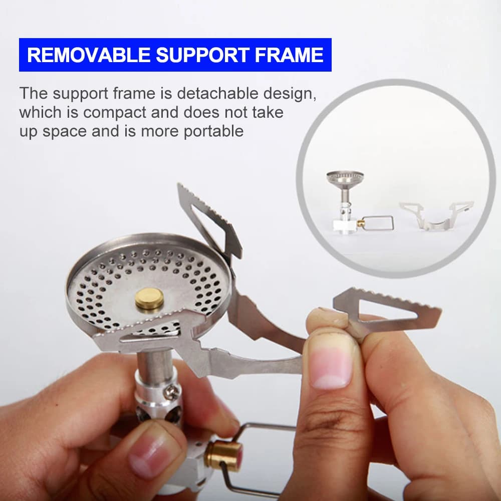 موقد غاز محمول للتخييم من Widesea مع أسطوانة غاز، معدات طهي محمولة للسفر والرحلات الخارجية، أدوات طهي وملحقات - 3