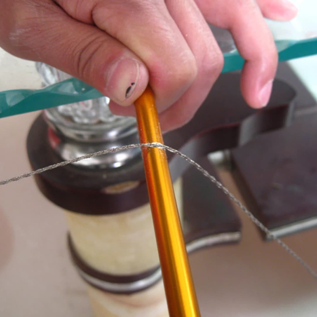 Portable 73cm Stainless Steel Wire Saw Camping Hiking Travel Outdoor Emergency Survive Tool Wire Kits  Crafting Saw - 2