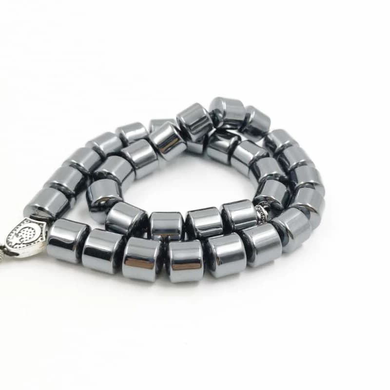 Tasbih Natural hematite stone promotes blood circulation misbaha 33 beads muslim bracelet islamic gift accessoriy turkey jewelry - 4