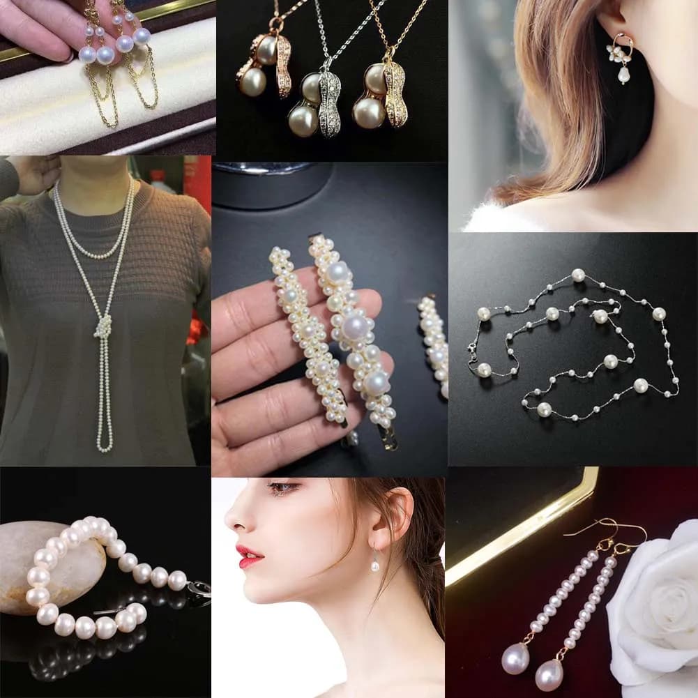 Natural Freshwater Pearl Beads High Quality Irregular Shape Punch Loose Beads for Jewelry Making DIY Necklace Bracelet - 4