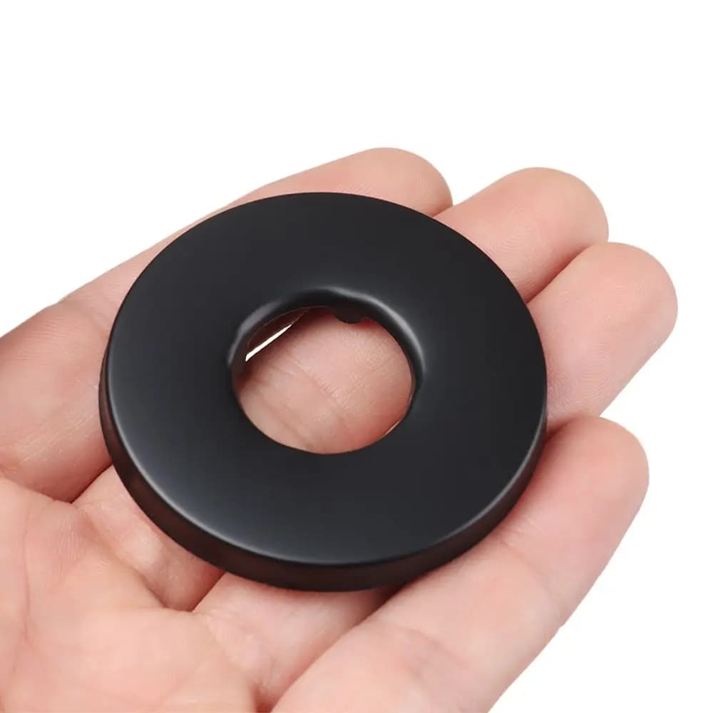 1 Pcs Black Useful Flange Cover Wall Flange Chrome Faucet Decorative Cover Faucet Decor Pipe Wall Covers Faucet Accessories - 5