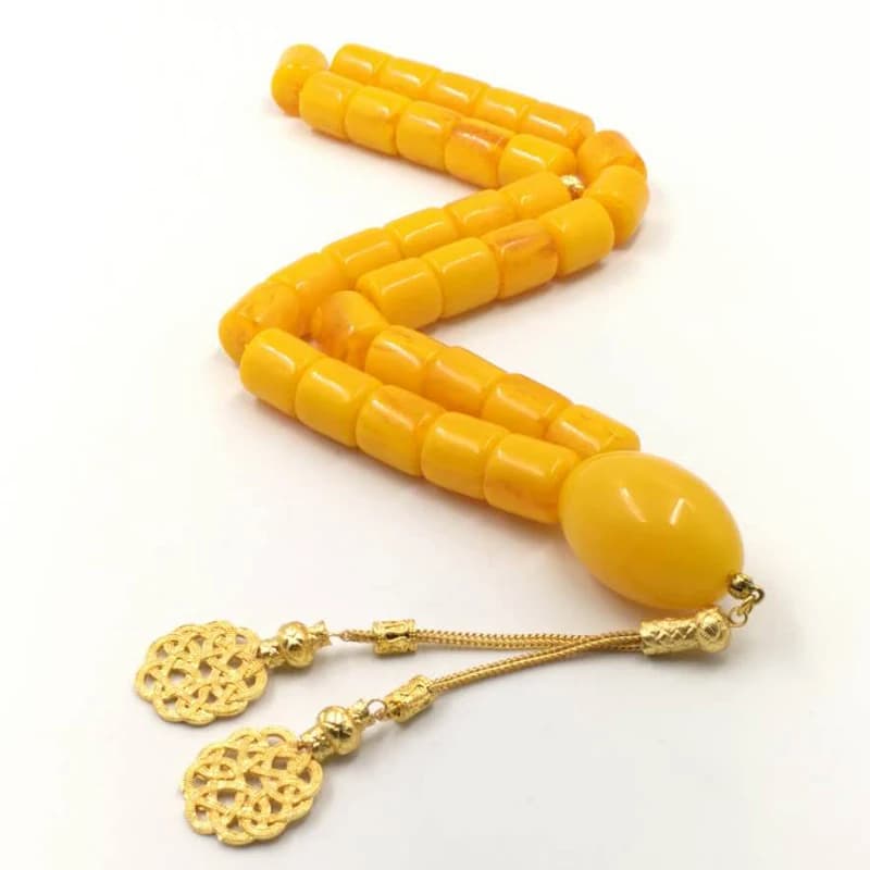 Turkish design Tasbih 33 45 51 66 99 Resin Beads Ambers color high quality misbaha Man's Islam bracelets gift Eid rosary - 4
