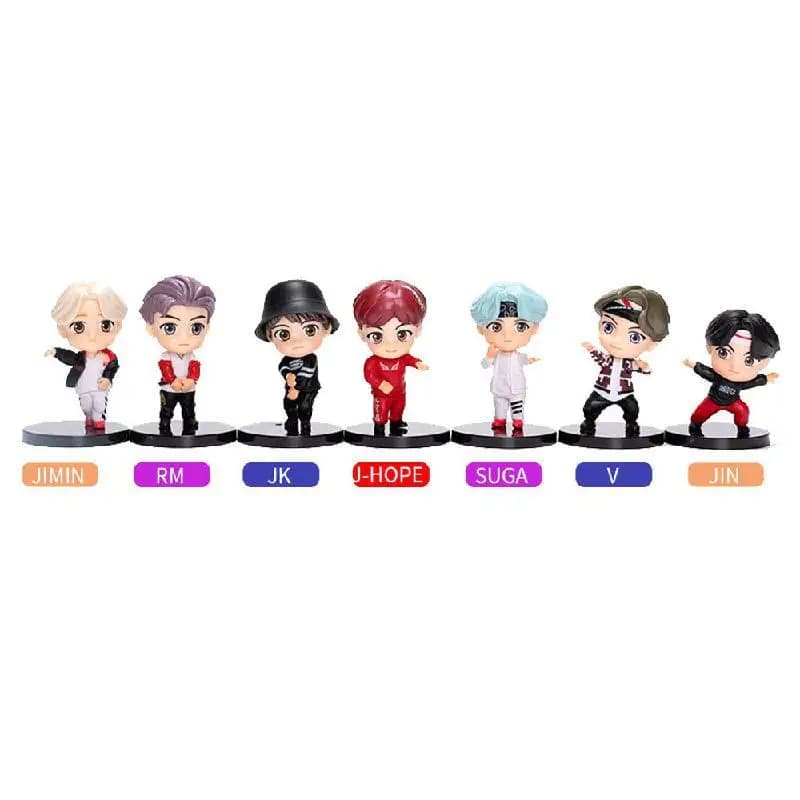 Bangtan Boys 7pcs Action Figure Set Doll Model Toy Rm Jin Suga Jhope Jimin V Jungkook Star Idol Cute Army Collectible for Kids - 5