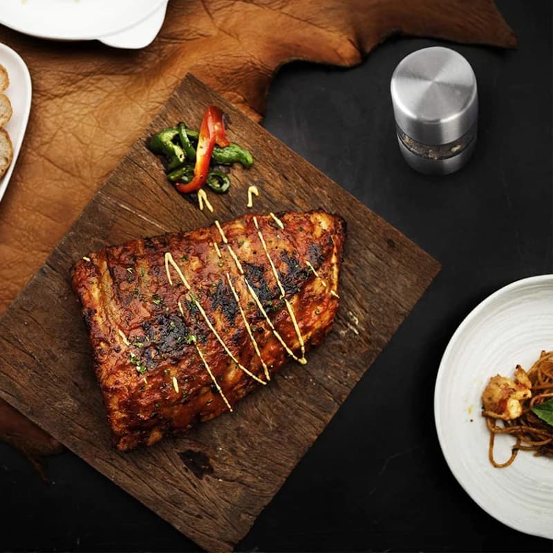 مطحنة يدوية للملح والفلفل، من الفولاذ المقاوم للصدأ، محمولة، مطحنة صغيرة للأعشاب والفلفل والتوابل والملح الوردي، أدوات مطبخ - 5