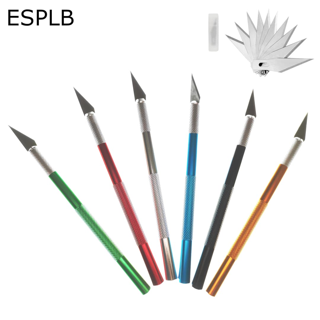 Engraving Non-Slip Metal Scalpel Knife Kit + 50/20/10/5pcs #11 Blades Cutter Craft Knives for Mobile Phone PCB Repair Hand Tools - 2