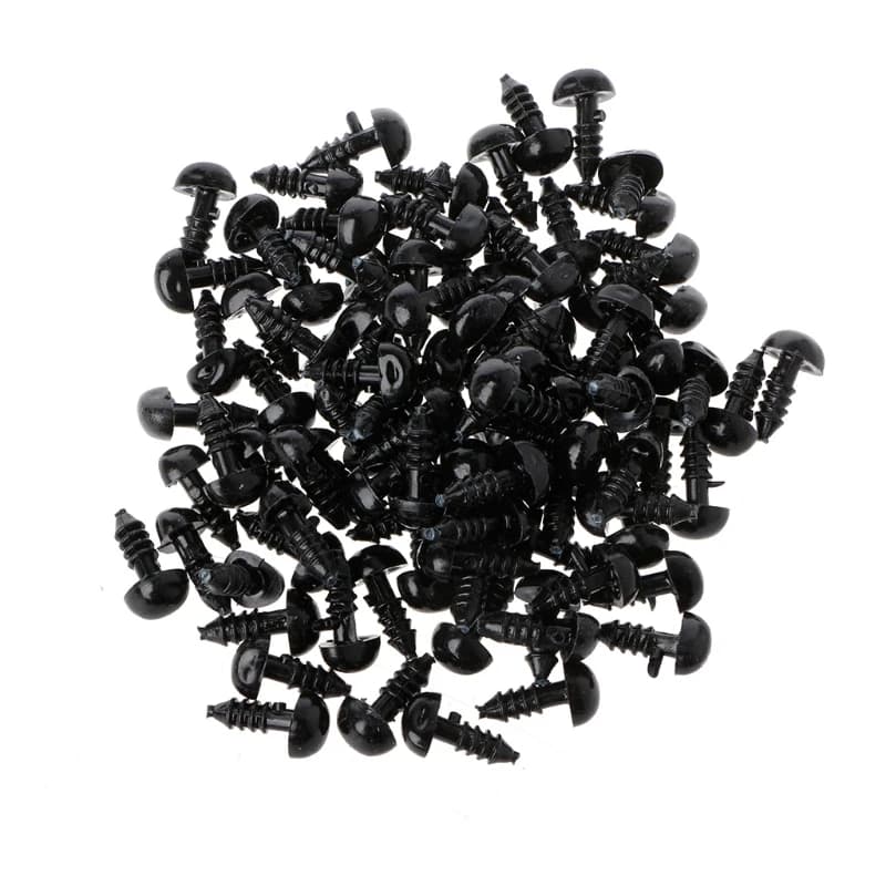 100pcs/lot 7*9mm Plastic Triangle Velvet Noses Buttons Eyes DIY for Bear Toy DIY Safety Puppy Dog Nose Accessories for Doll Toy - 5