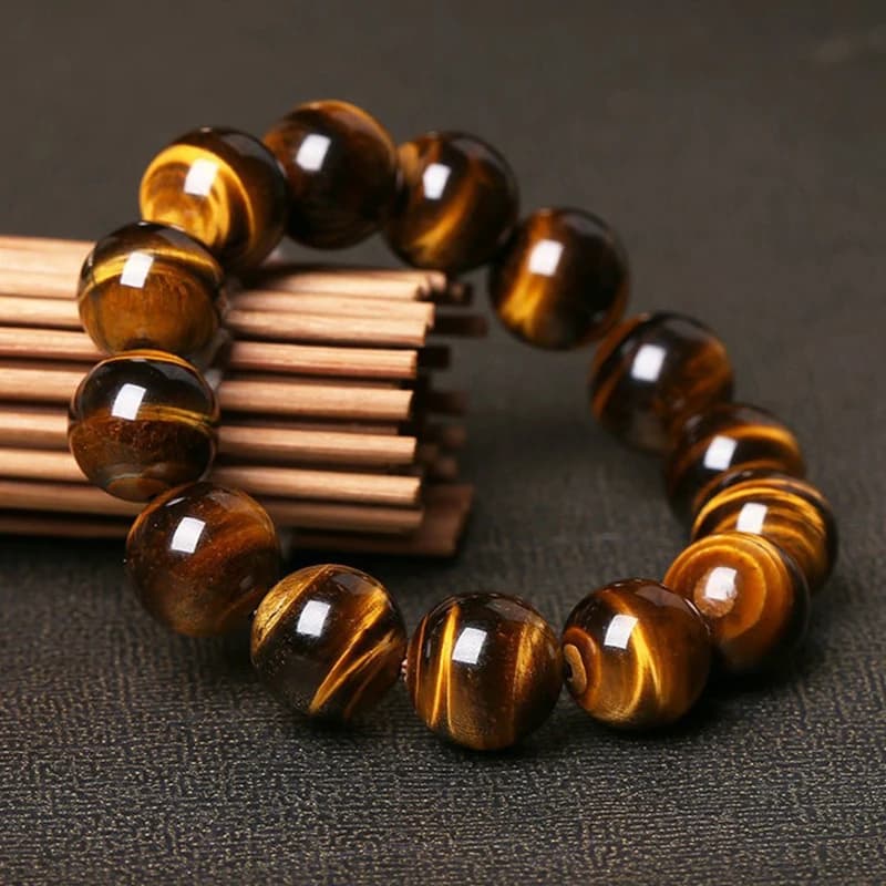 Minimalist Natural Stone Tiger Eye Bracelet Unisex 4/6/8/10/12mm Buddha Beaded Braclet Meditation Yoga Leisure Accessories Joias - 3