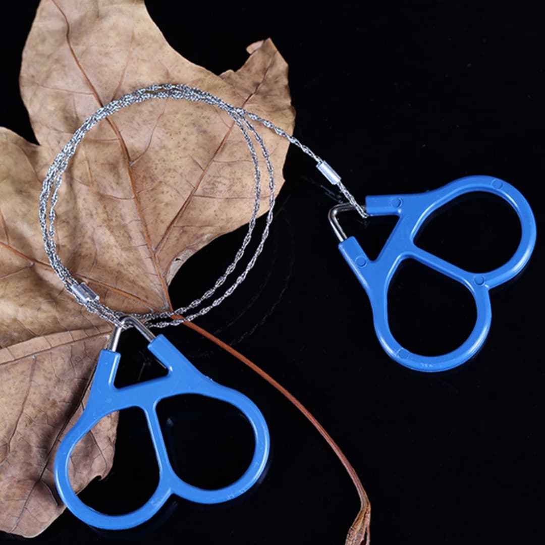 Portable 73cm Stainless Steel Wire Saw Camping Hiking Travel Outdoor Emergency Survive Tool Wire Kits  Crafting Saw - 4
