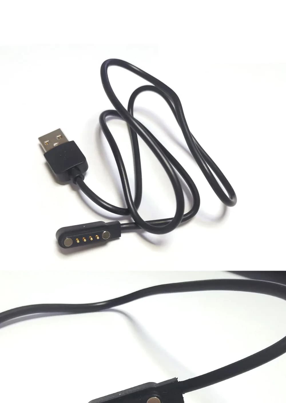 كابل مغناطيسي 4 دبوس Pogo لساعة الأطفال الذكية كابل شحن USB 2.54mm كابل موصل شحن لـ Q750S A20 A20S TD05 V6G - 3