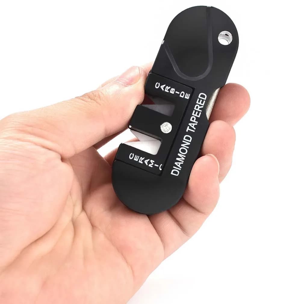 التنغستن السيراميك كربيد في الهواء الطلق مبراة المحمولة سكين مقص مبراة الأسماك هوك المشحذ أداة المطبخ التخييم التنزه - 3