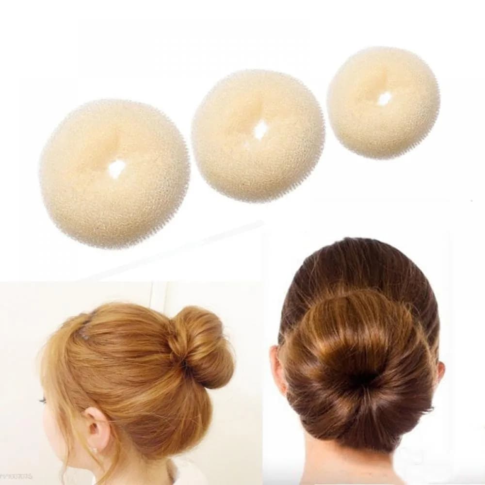 Plate Hair Donut Hair Bun Maker Roller DIY Magic Elastic Foam Sponge Hair Styling Tools Princess Hair Accessories Updo - 5
