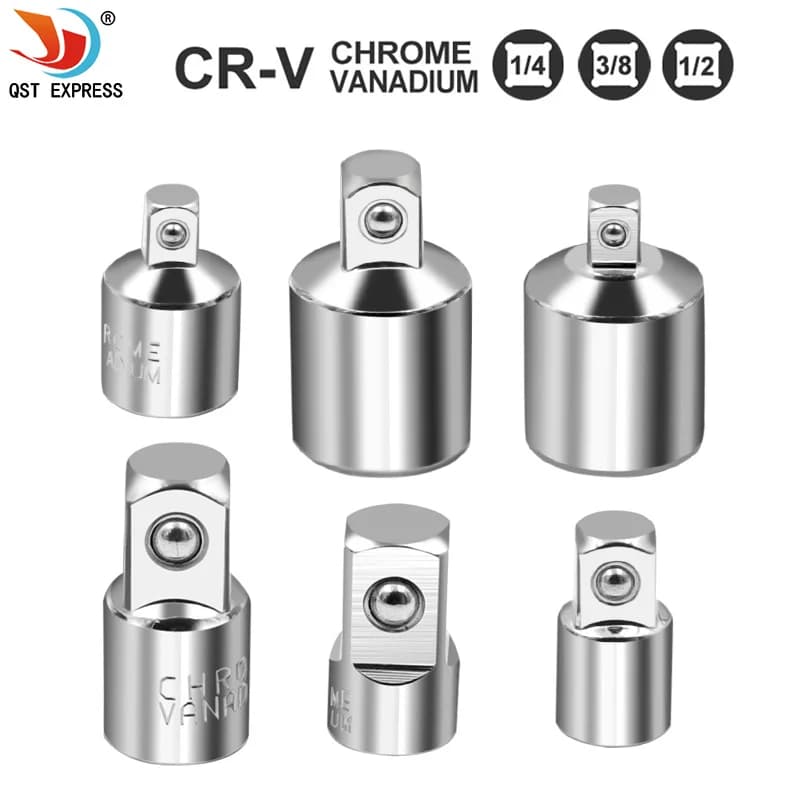 محول رأس كم محول مقبس مفتاح ربط بمفصلة 1/2 بوصة إلى 3/8 بوصة إلى 1/4 بوصة من الفولاذ المقاوم للصدأ