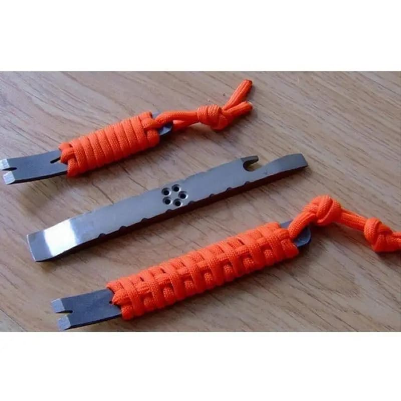 جديد الفولاذ المقاوم للصدأ متعددة الوظائف رافعة كرنك على شكل شفرة مسامير لف EDC جيب أداة في الهواء الطلق التخييم EDC والعتاد - 2