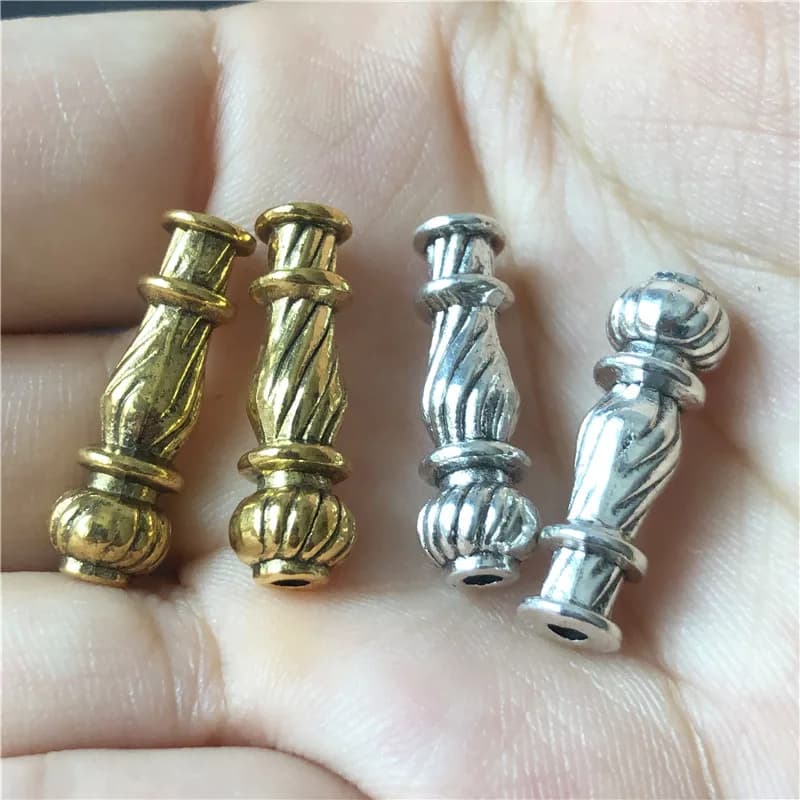 JunKang 10pcs Muslim Islamic misbaha tasbih connectors for jewelry making DIY rosary bracelet metal tassel accessories