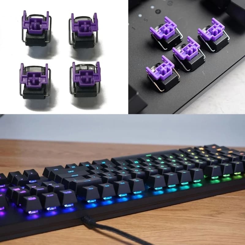 Razer Purple Optical Switches Hot Swap Switch for Razer Huntsman Elite Gaming Mechanical Keyboard Switches 4Pcs - 2