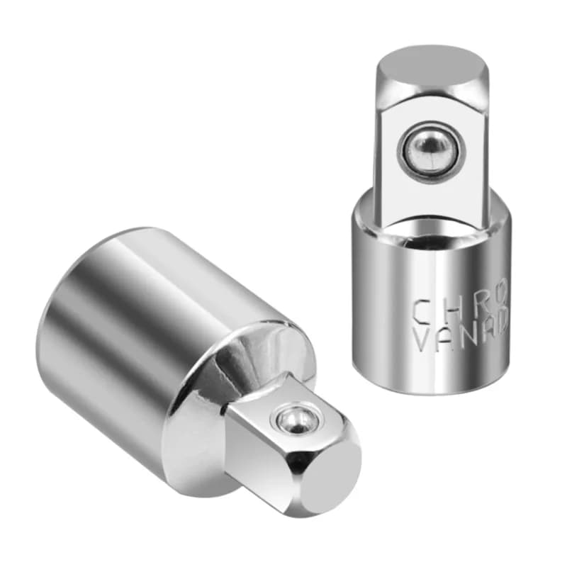 محول رأس كم محول مقبس مفتاح ربط بمفصلة 1/2 بوصة إلى 3/8 بوصة إلى 1/4 بوصة من الفولاذ المقاوم للصدأ - 2