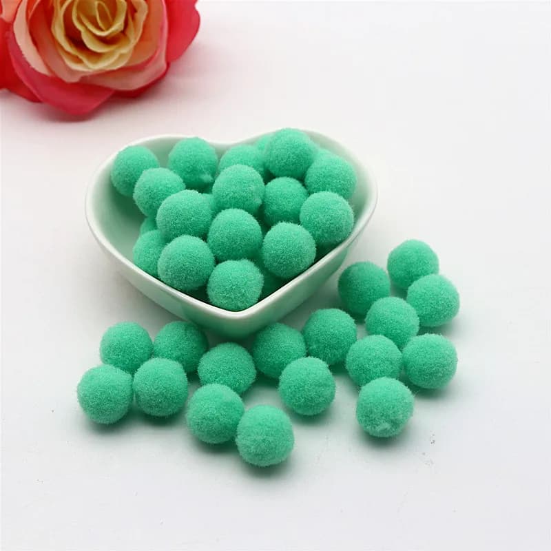 رقيق لينة Pompom 8 مللي متر 10 مللي متر 15 مللي متر 20 مللي متر 25 مللي متر 30 مللي متر أفخم Pompom DIY بها بنفسك ديكور المنزل لوازم الخياطة الحرف اليدوية 10 جرام - 5