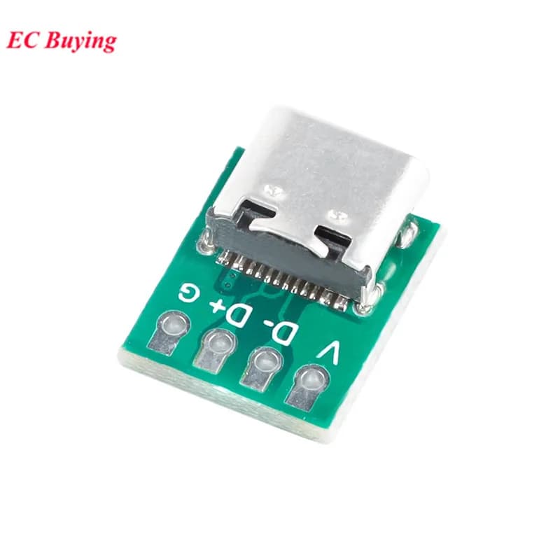 5 قطع TYPE-C USB3.1 16 دبوس أنثى إلى موصل Type C 2.54 ملم محول 16P اختبار لوحة PCB مقبس لنقل كابل سلك البيانات - 2