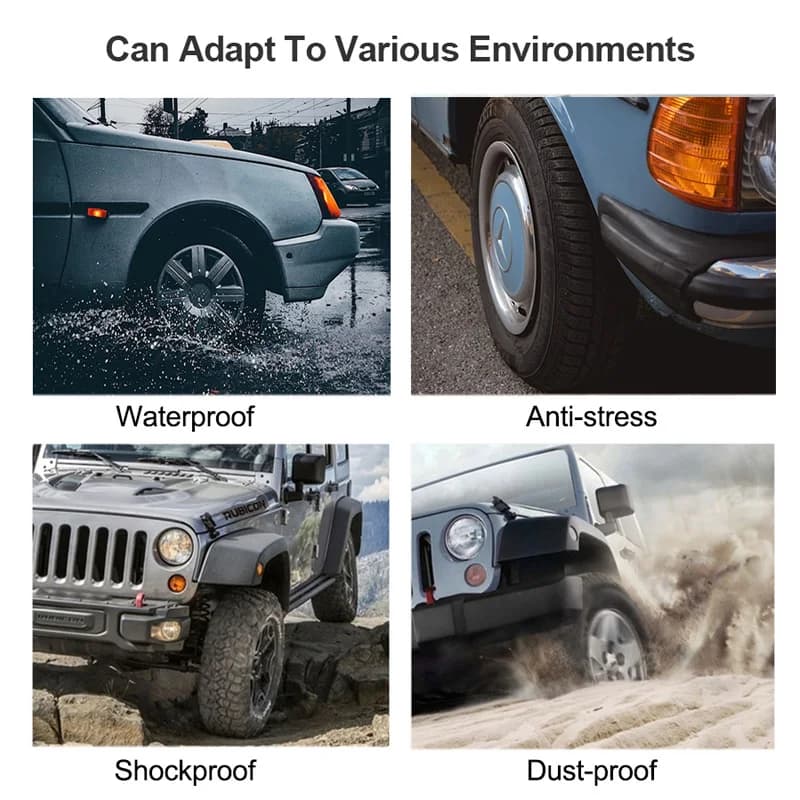 نظام مراقبة إنذار ضغط إطارات السيارة يعمل بالطاقة الشمسية من E-ACE، نظام إنذار أمان السيارة، تحذير ضغط ودرجة حرارة الإطارات - 4