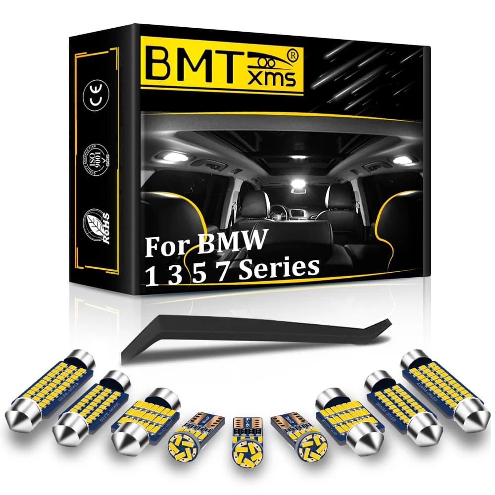 مجموعة إضاءة داخلية BMTxms لـ BMW الفئة 1 3 5 7 سلسلة E87 E81 F20 E36 E46 E90 E91 E92 E93 F30 E39 E60 E61 F10 F11 E38 E65 E66 F01 F02