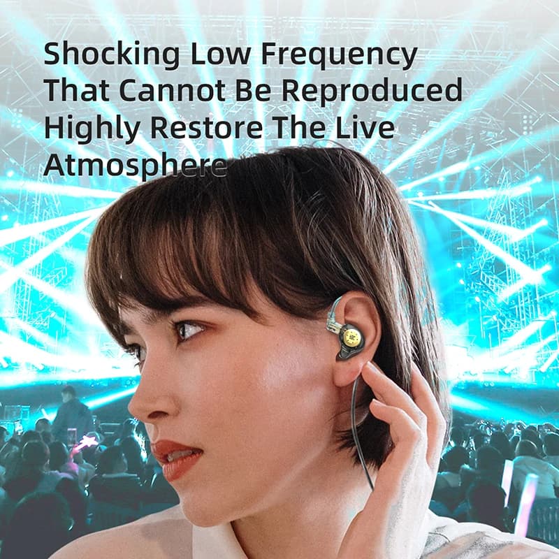 سماعات أذن KZ EDX Pro السلكية داخل الأذن، سماعات أذن معدنية HIFI باس مع ميكروفون، سماعة رياضية مع إلغاء الضوضاء - 6