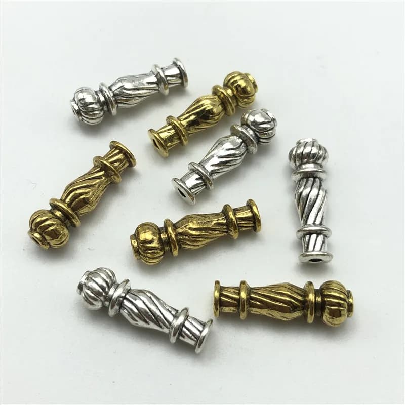 JunKang 10pcs Muslim Islamic misbaha tasbih connectors for jewelry making DIY rosary bracelet metal tassel accessories - 4