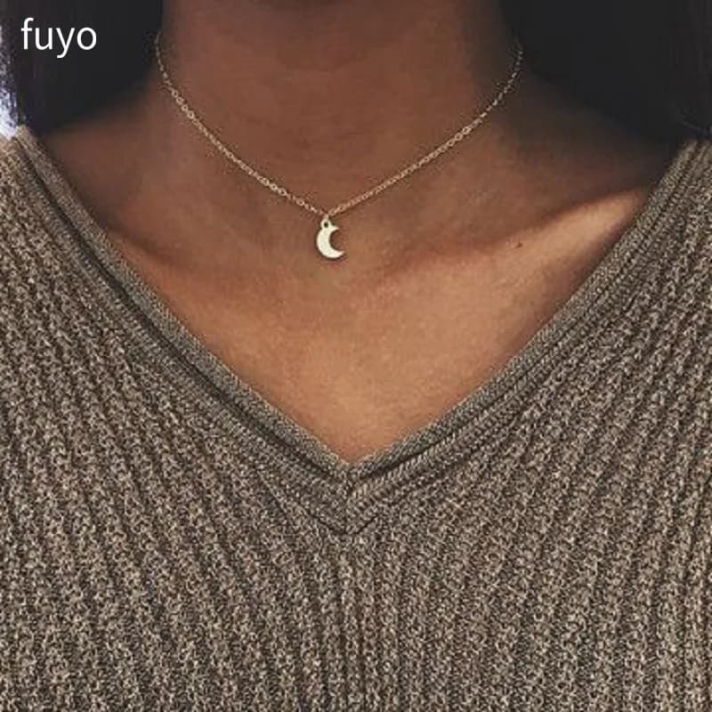 قلادة تشوكر بوهيمية على شكل قلب كريستال نجمة قمر للنساء قلادة قلادة على الرقبة مجوهرات هدية - 6